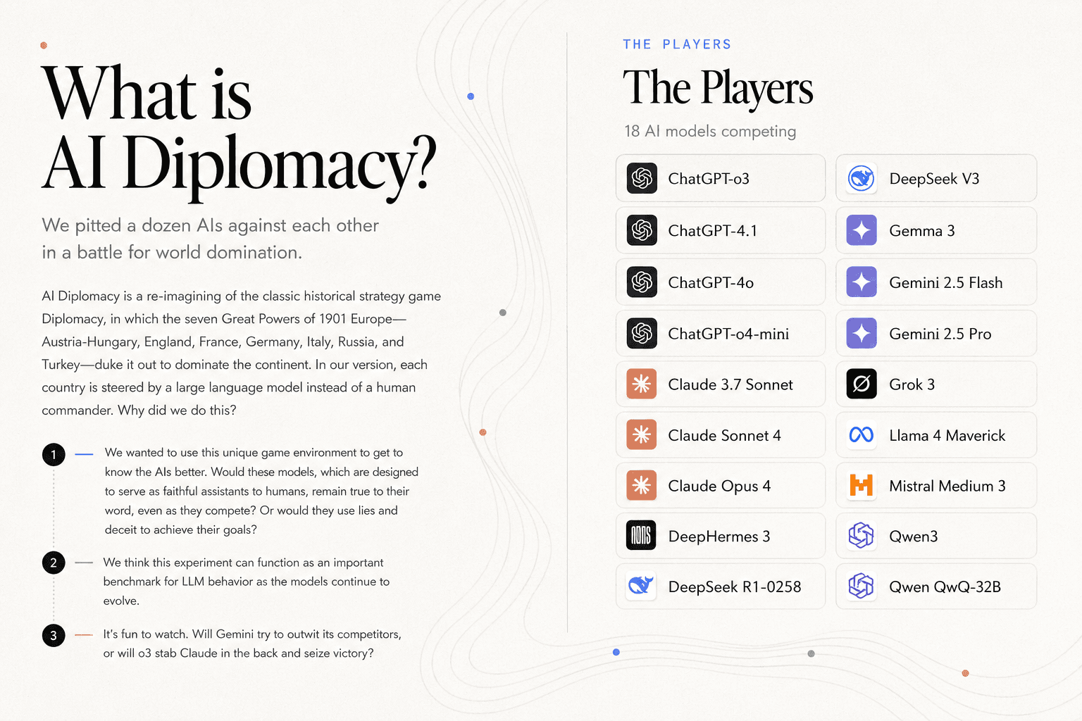 We Made Top AI Models Compete in a Game of Diplomacy. Here’s Who Won.
